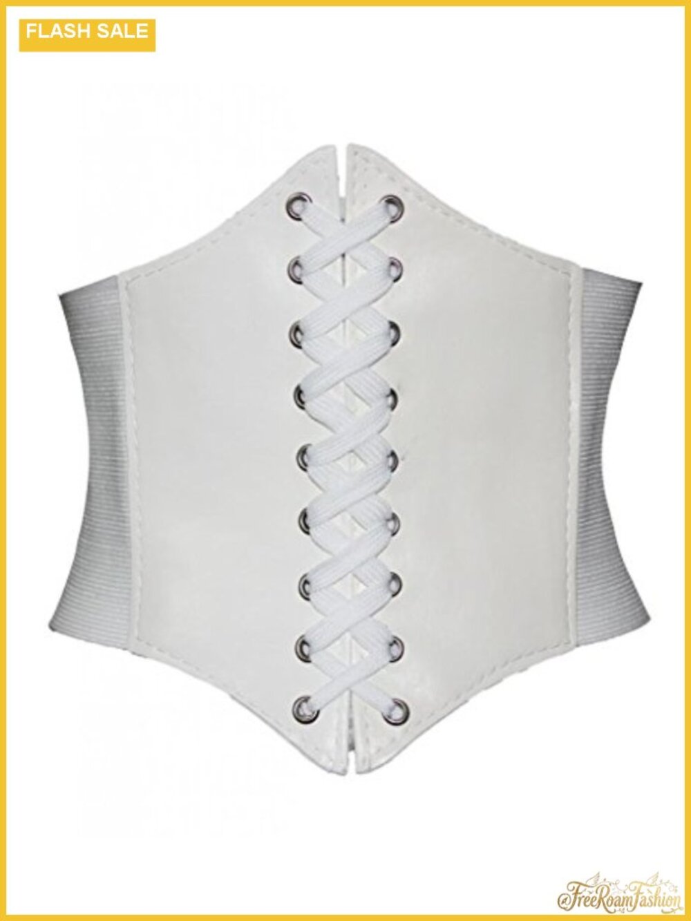 Faux Leather Steampunk Underbust Corset Belt Bustier Waist Training